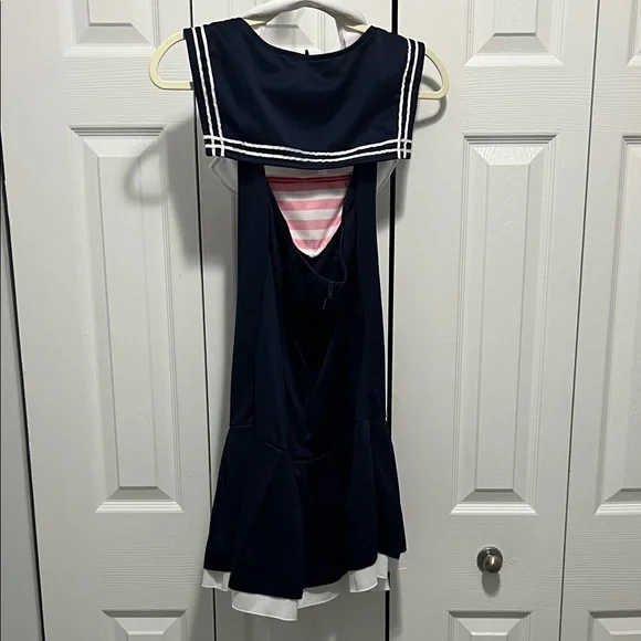 Leg Avenue Navy and White Sailor Dress - Picture 3 of 5